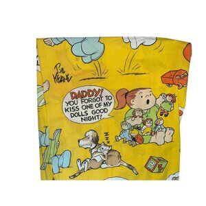 Vintage Burlington House Gold Star Family Circus Twin Fitted Bed Sheet Cotton/Po